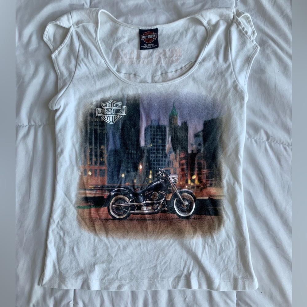 Harley Davidson shirt white motorcycle biker cotton unique XS cunty